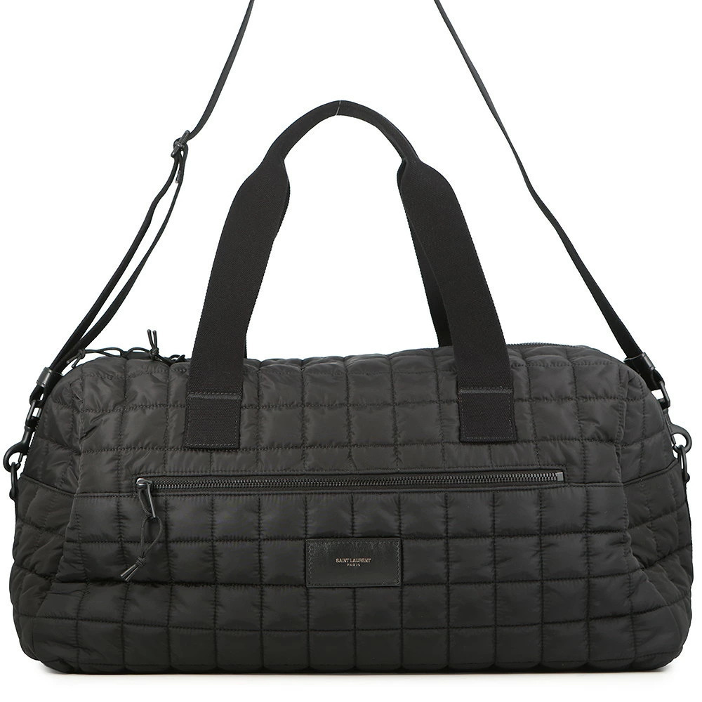 Saint Laurent Boston Bag Nooks Duffle Quilted PARIS Black